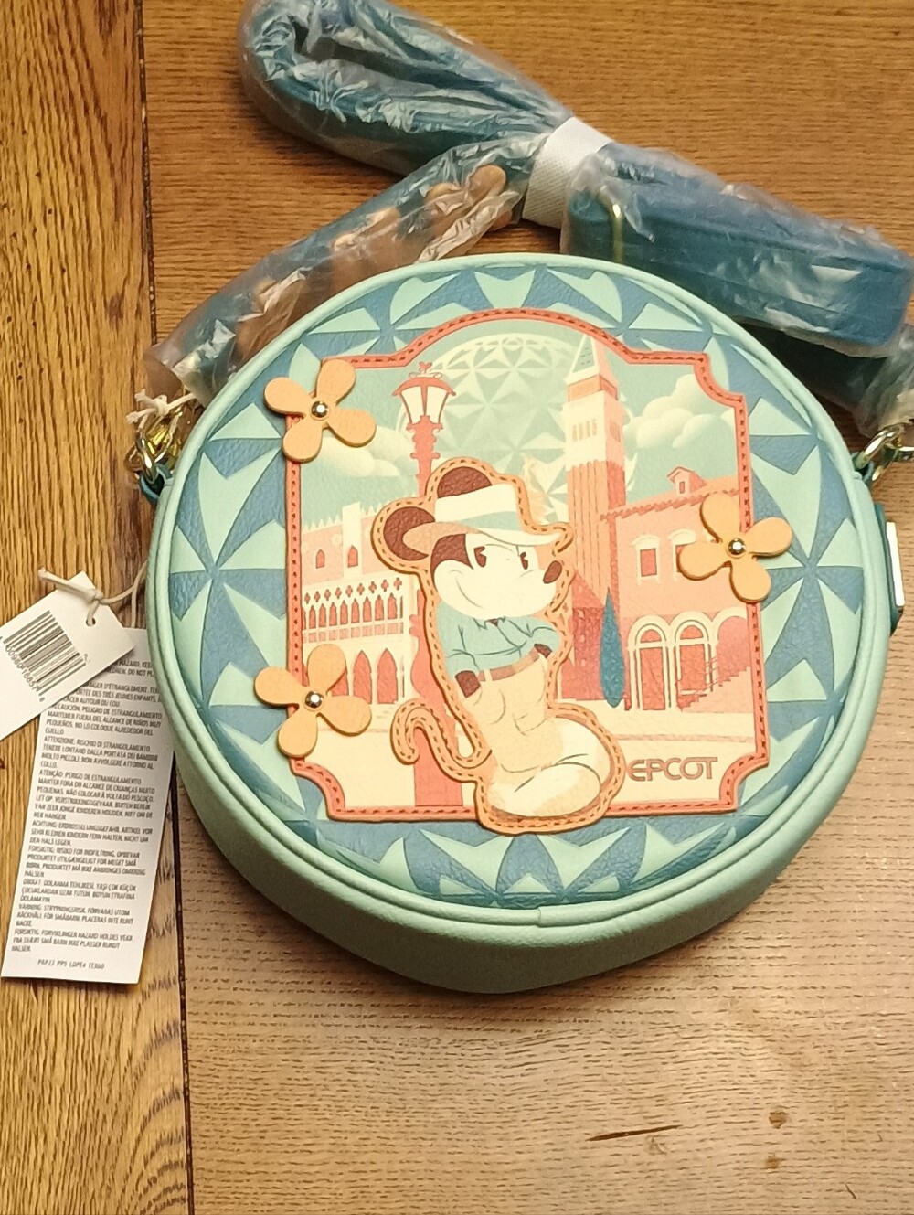 New Loungefly Disney Parks EPCOT Italy Mickey and Minnie Mouse Crossbody Bag